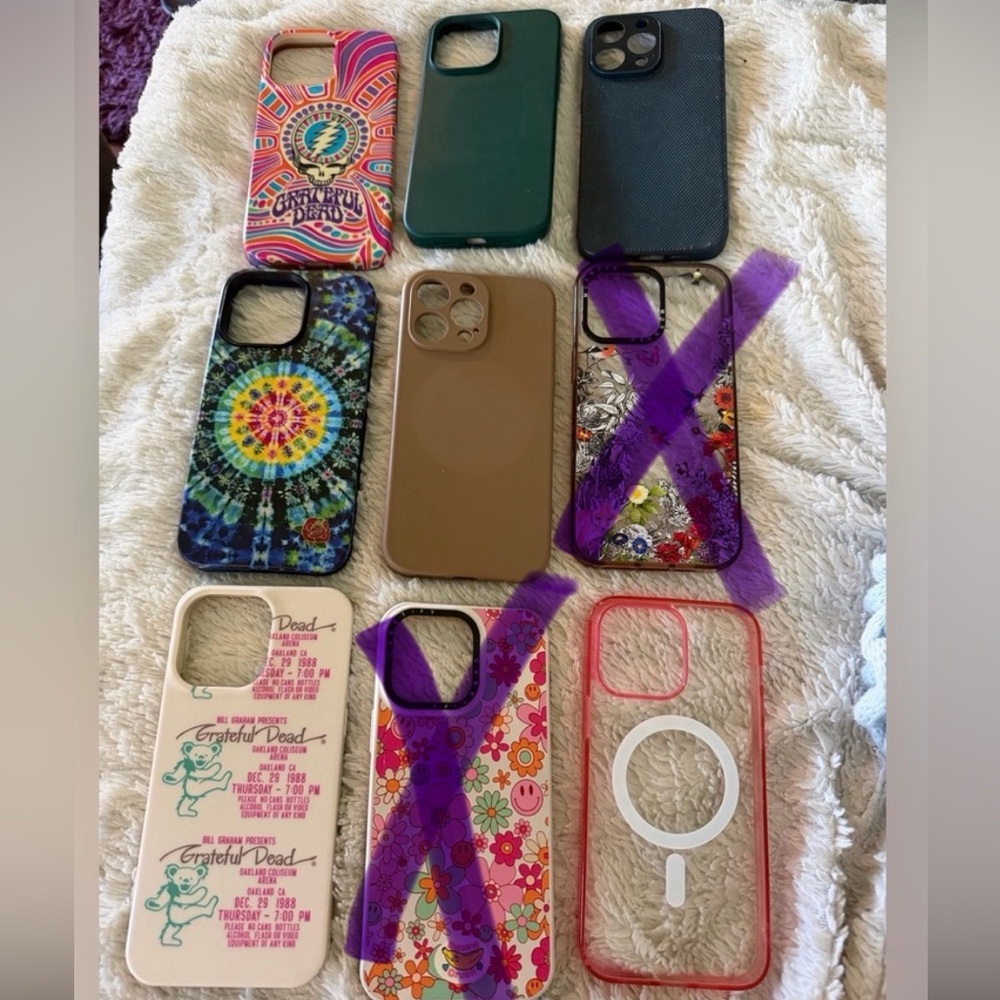 7 iPhone 14 Pro Max Cases lot With 3 Grateful Dead Ltd Ed Casely